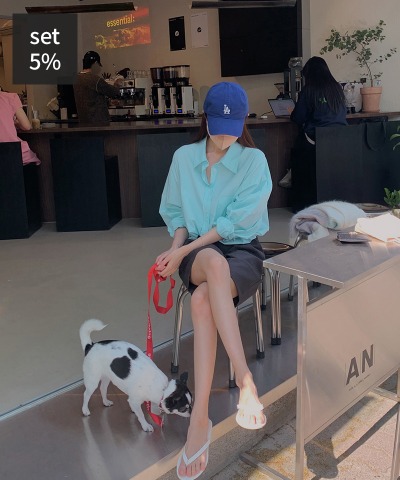 라일리 오버핏 남방 + 크리스피 하프 슬랙스 여성의류쇼핑몰 달트